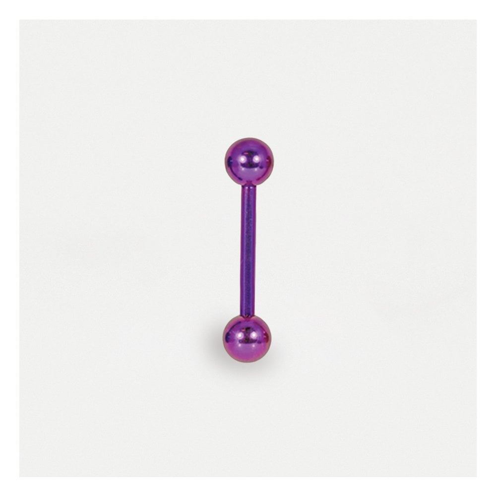 Anodised Titanium Straight Barbell - 1.2mm