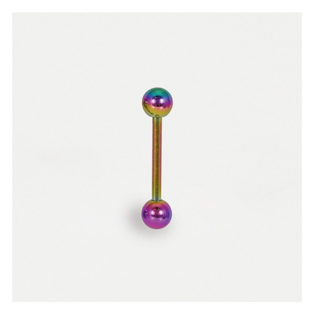 Anodised Titanium Straight Barbell - 1.2mm