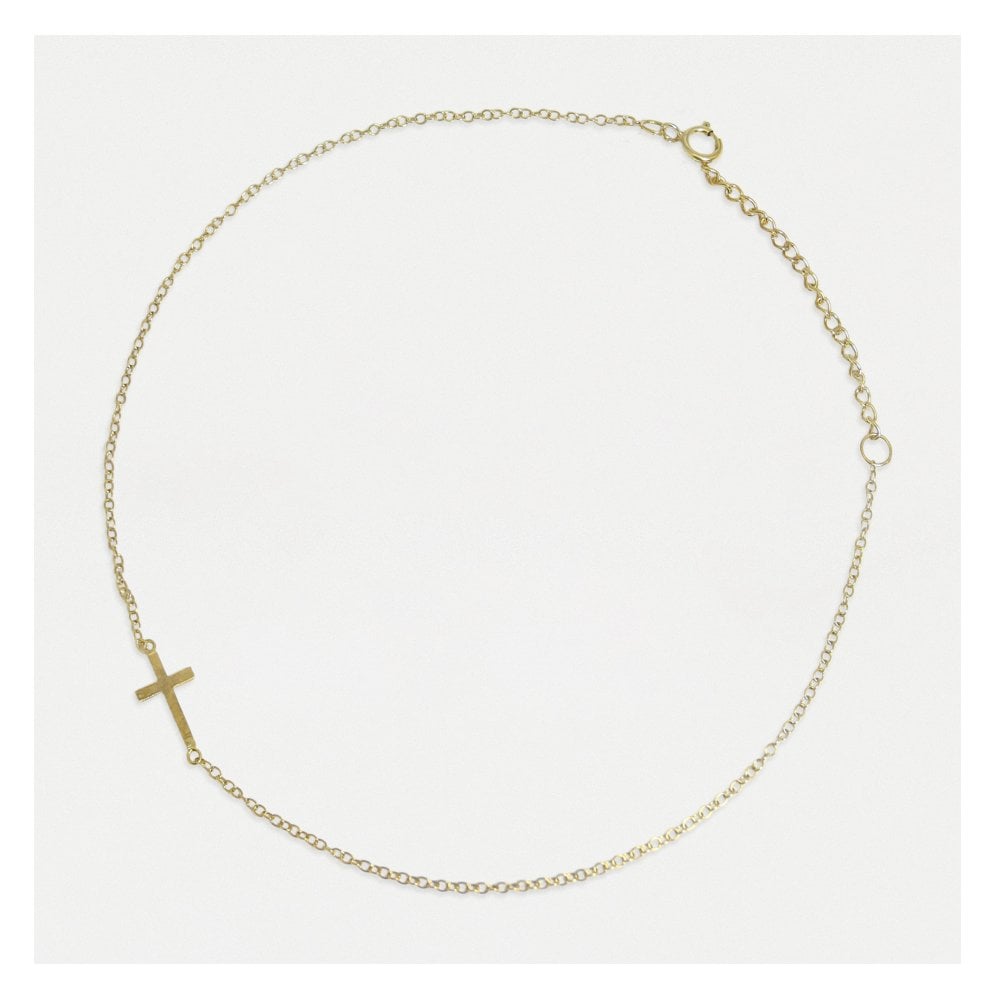 Gold Cross Anklet