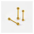 Gold PVD Titanium Straight Barbell - 1.6mm