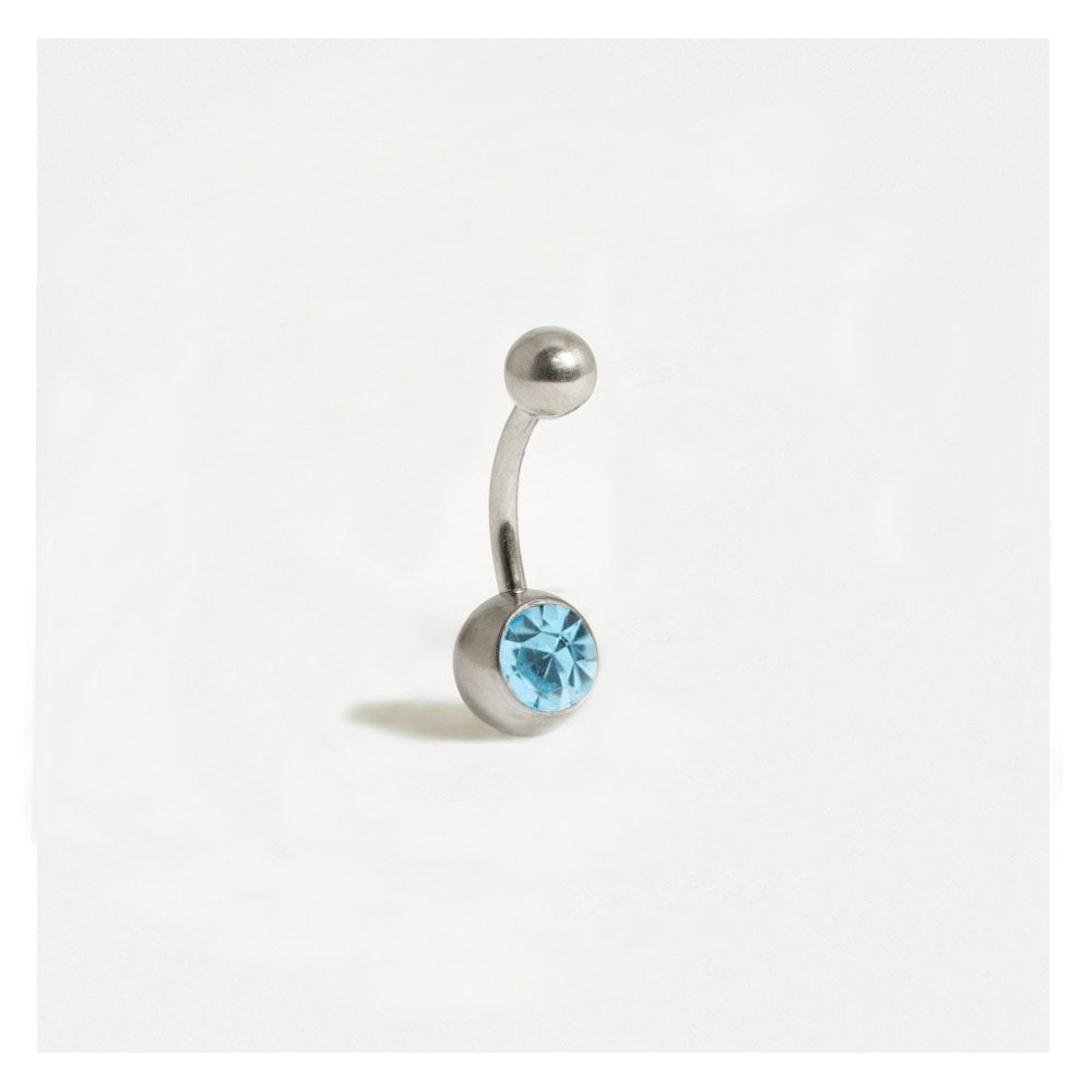 Steel Jewelled Micro Belly Bar
