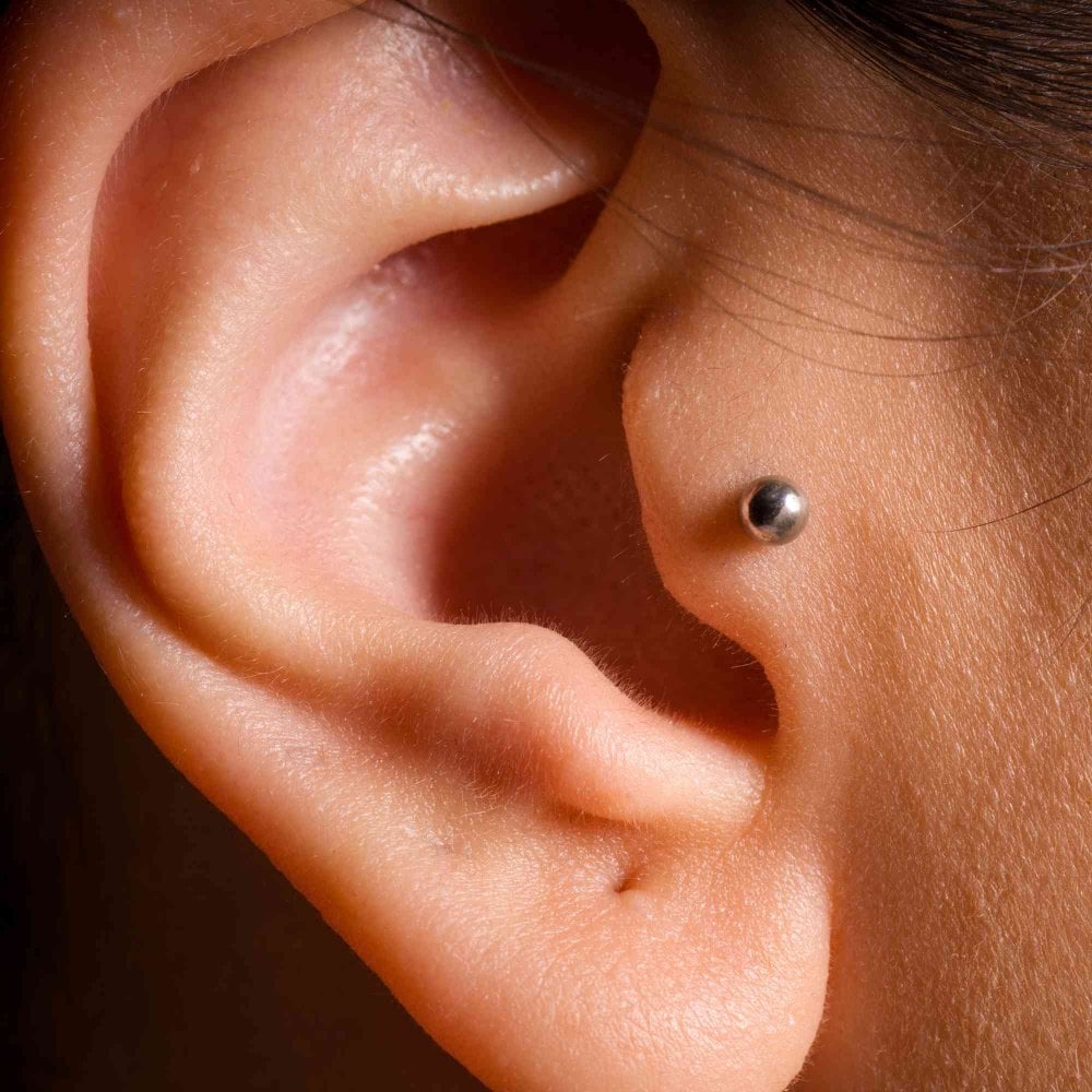 Titanium Labret with Plain Ball - 1.2mm & 1.6mm